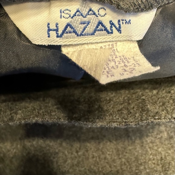 Vintage Isaac Hazan Classic 100% Wool Lined Skirt Midi Length Gray Size 12 - Picture 5 of 6